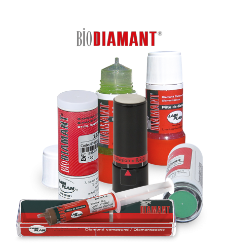 Abrasifs diamant sticks, pâtes, gel, diadoseurs bio diamant lam plan